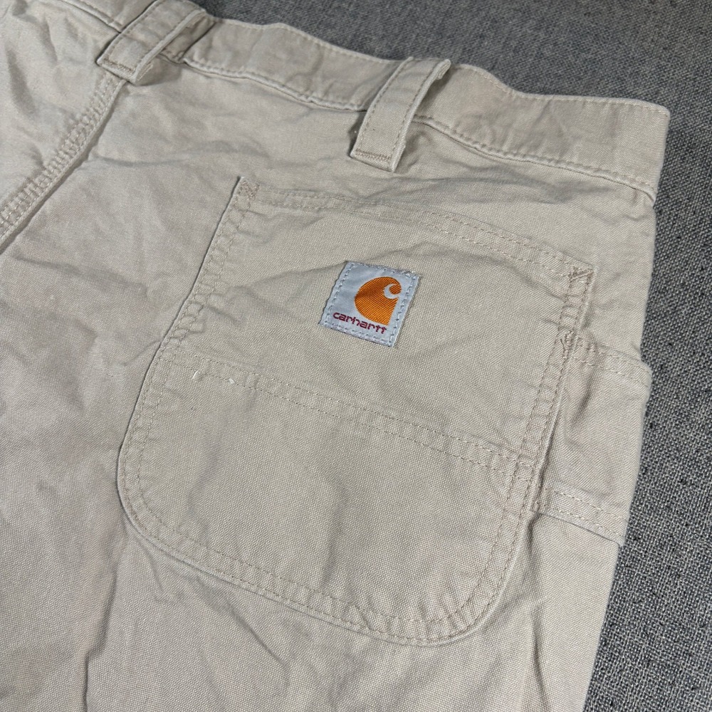 Carhartt B147 Canvas Work Shorts Mens 40 Tan Carpenter Utility Pocket
